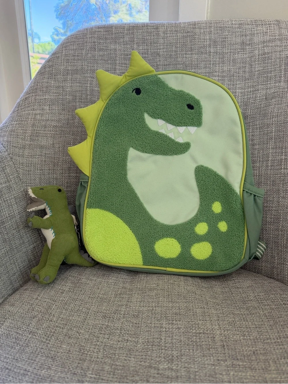 Pottery Barn Kids Dinosaur Backpack – Green T-Rex